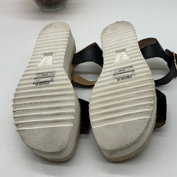 Clark's Collection Black Platform Sandals Size 10 MCS6359F - Picture 5 of 7